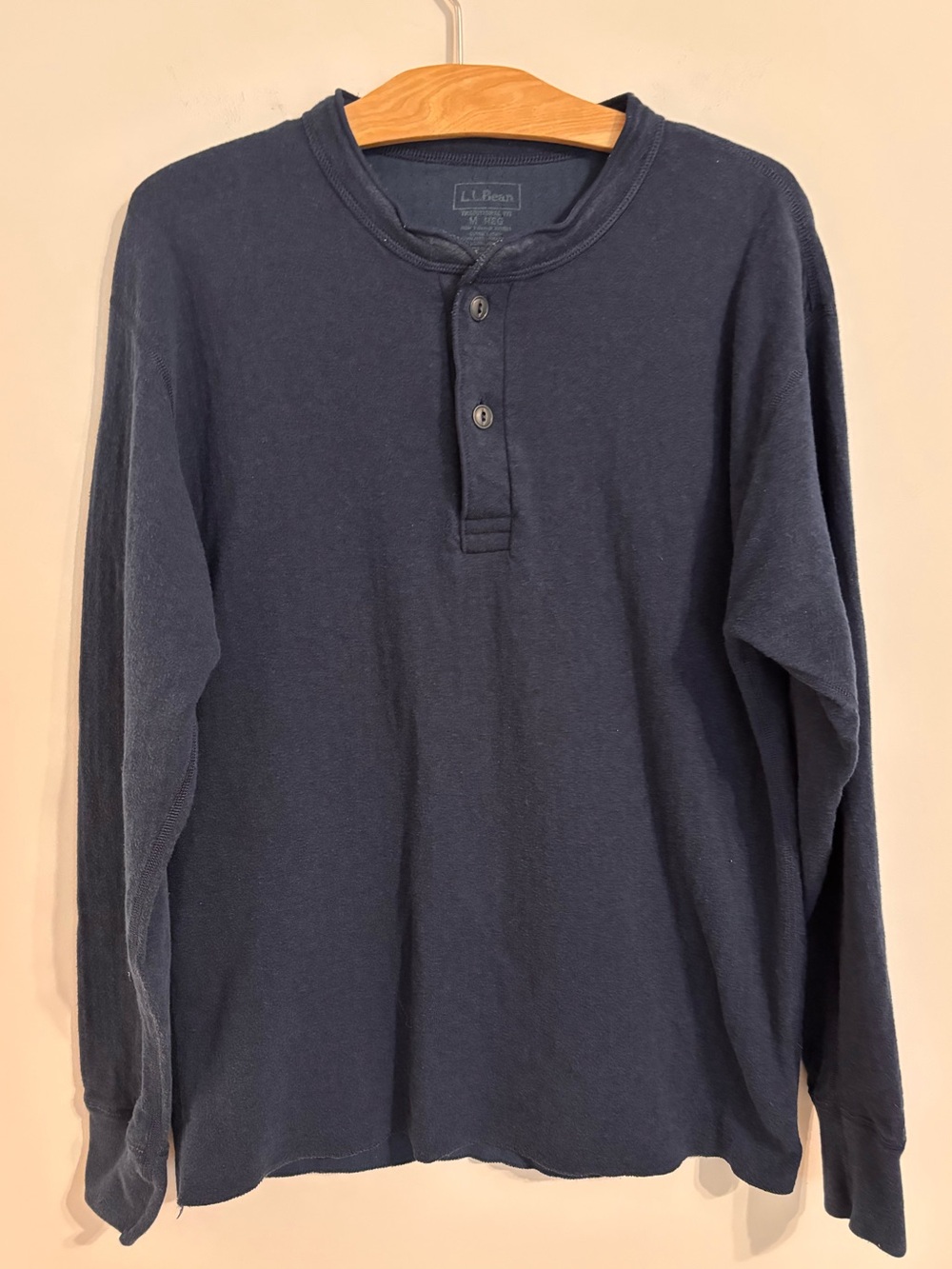 LL Bean River Drivers Henley Shirt